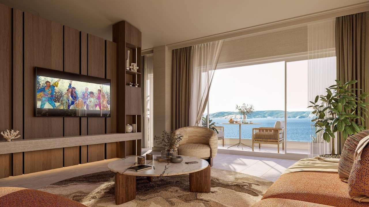 Bedroom with sea view
