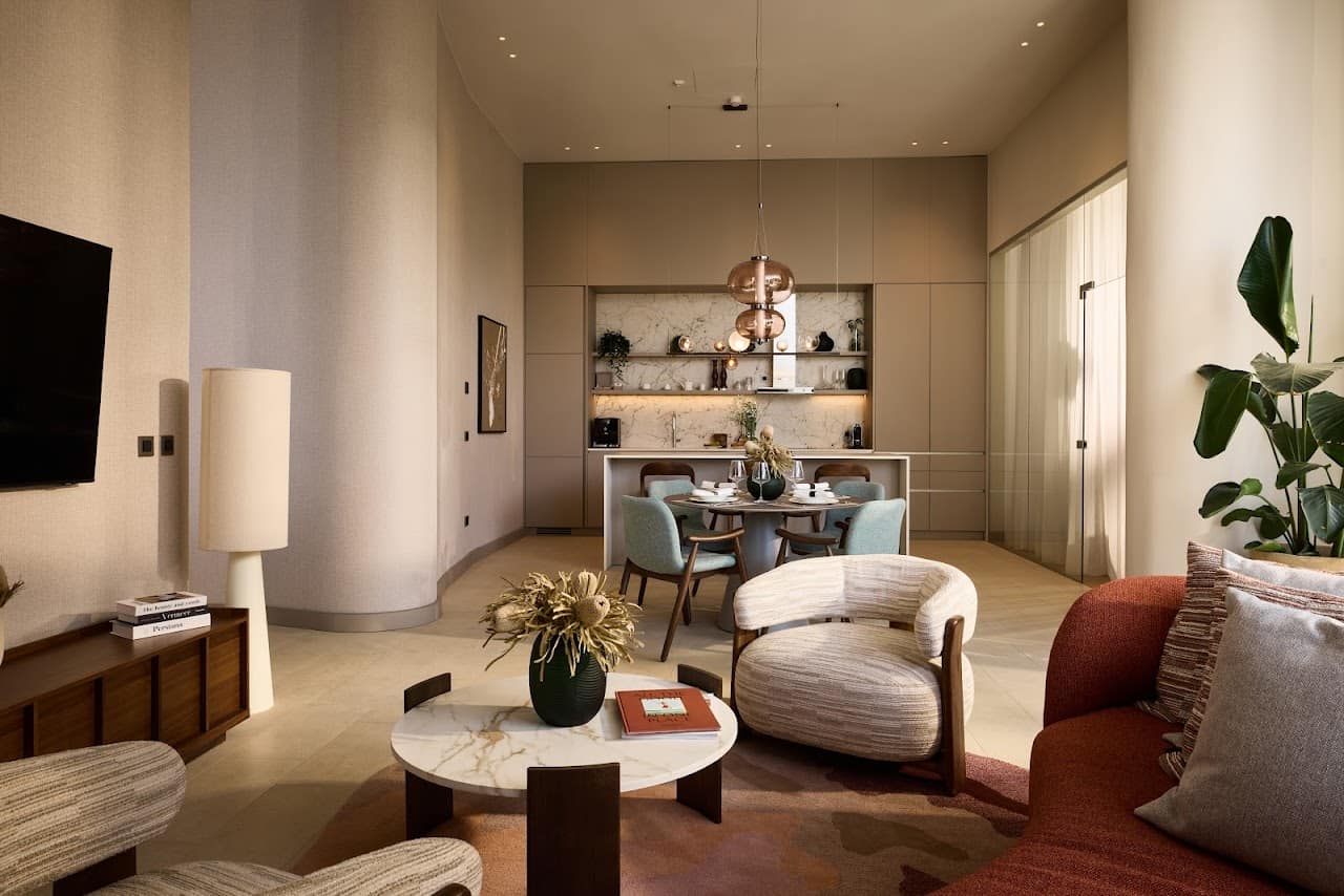 Residence living room with sea view